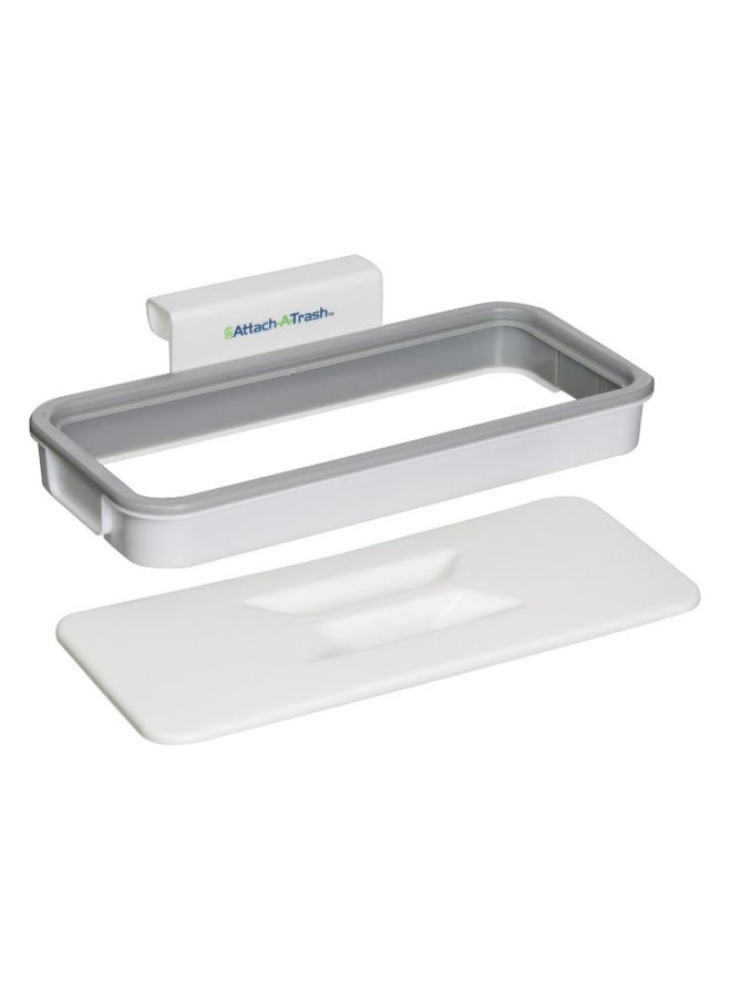 Hanging Trash Bag Holder With Lid White/Grey 20cm 