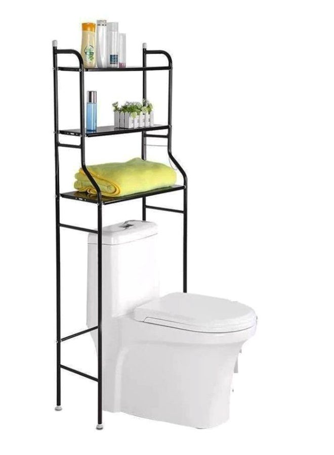 3-Tier Multipurpose Storage Organizer Black 160 x 50cm - Image 2