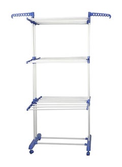 Generic Three-Level Clothes Drying Rack White/Blue  - Image 2
