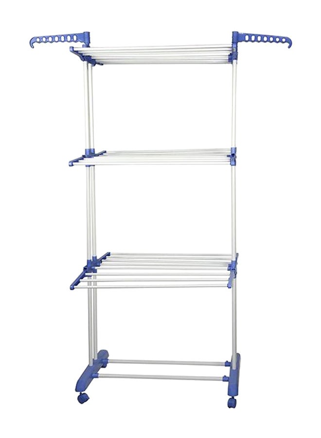 Generic - Three-Level Clothes Drying Rack White/Blue - Image 1