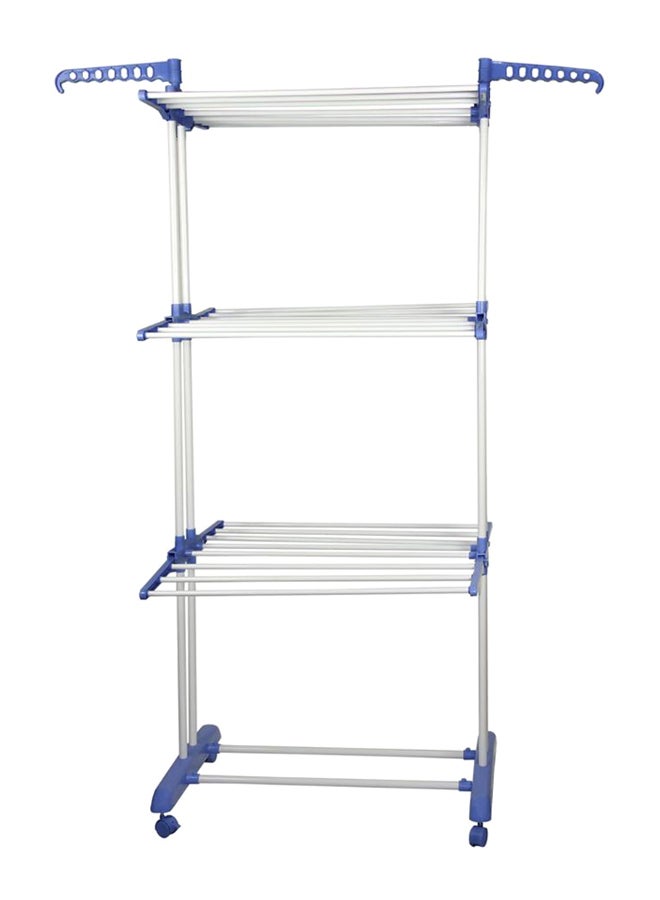 Leostar - Three-Level Clothes Drying Rack White/Blue - Image 1