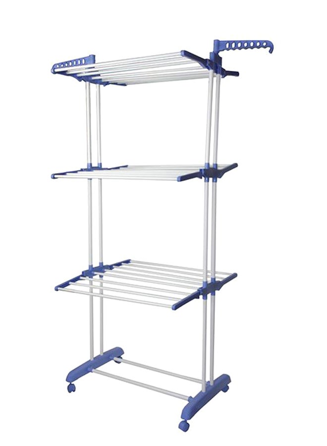 Leostar - Three-Level Clothes Drying Rack White/Blue - Image 1