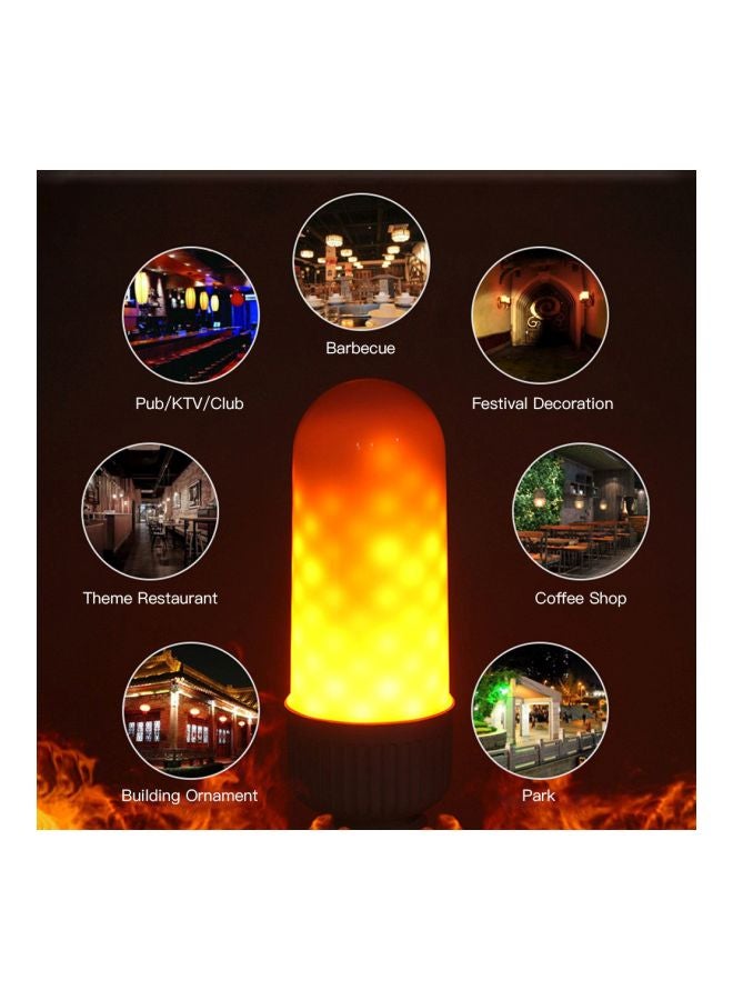 LED Fire Effect Light Yellow 5.5x19.5cm - Image 3
