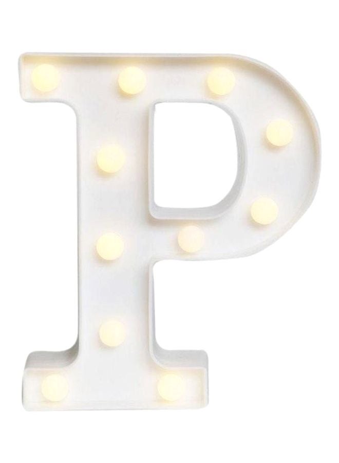 26 Letter Alphabet Night LED Lamp Yellow 15x14x5cm