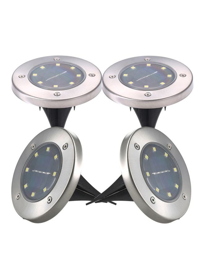 مجموعة مصابيح LED للحديقة تعمل بالطاقة الشمسية, مكونة من 4 قطع أسود 13x11.5سم  - Image 1