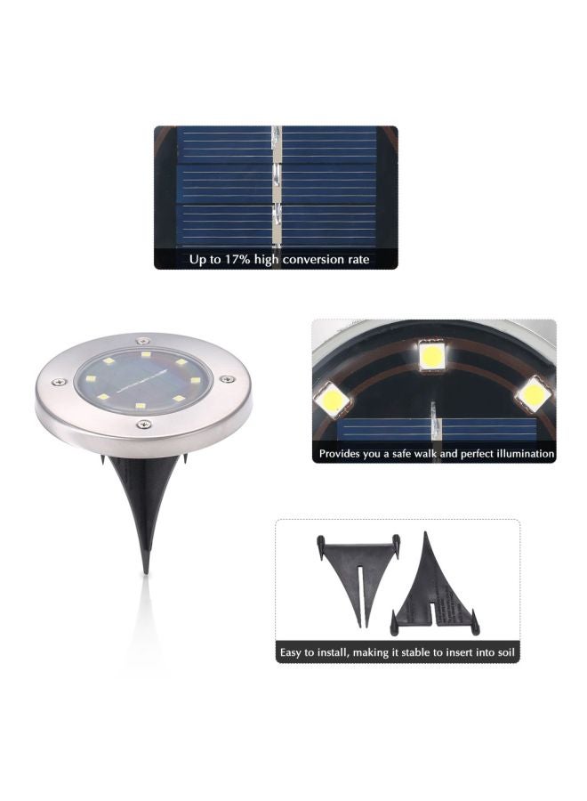 مجموعة مصابيح LED للحديقة تعمل بالطاقة الشمسية, مكونة من 4 قطع أسود 13x11.5سم  - Image 2
