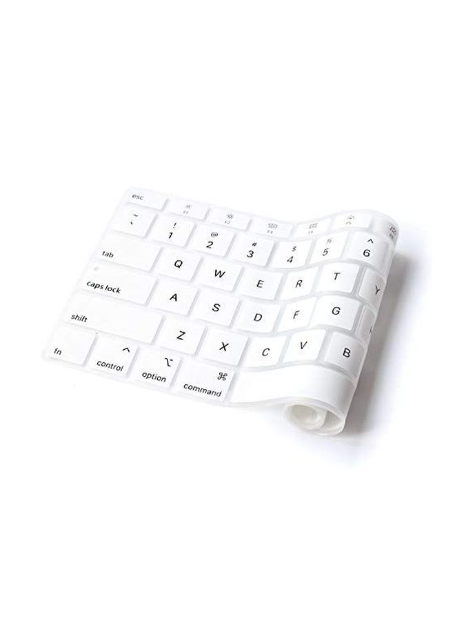 Generic - Protective Keyboard Skin For Apple MacBook Air A1932 13-Inch White/Clear - Image 1