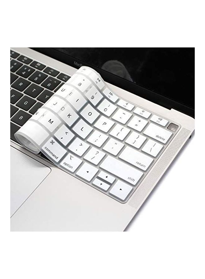 Generic - Protective Keyboard Skin For Apple MacBook Air A1932 13-Inch White/Clear - Image 1