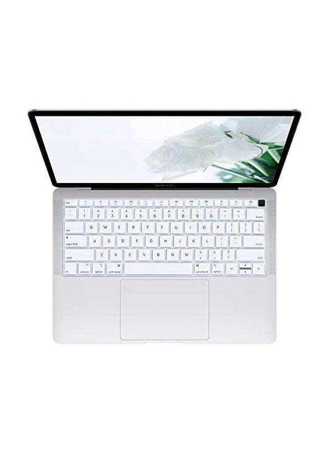 Generic - Protective Keyboard Skin For Apple MacBook Air A1932 13-Inch White/Clear - Image 1