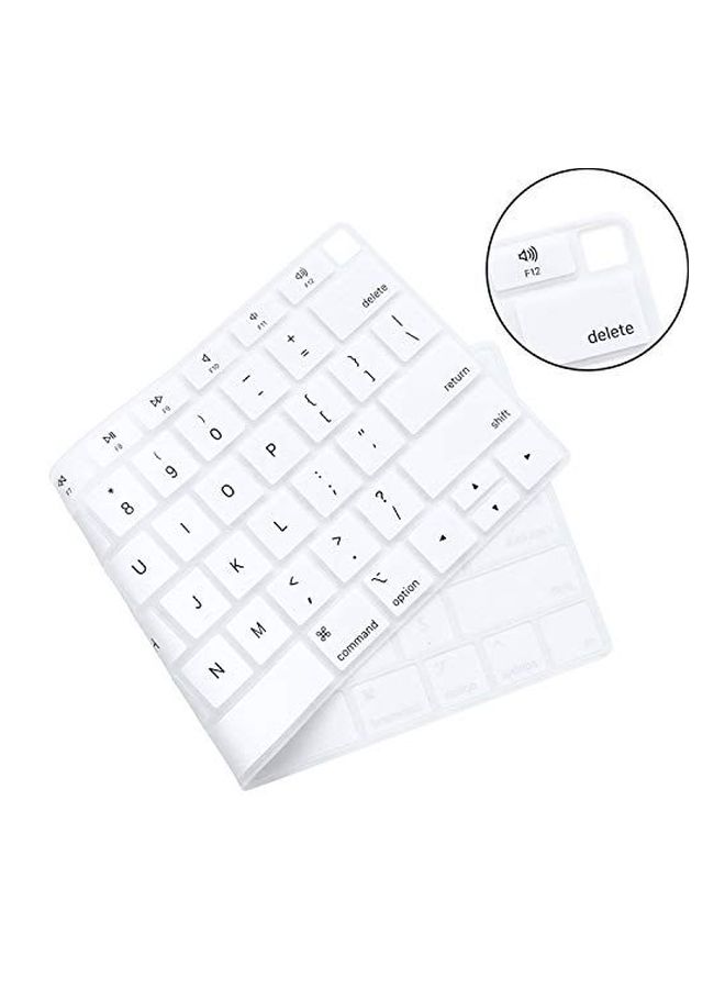 Generic - Protective Keyboard Skin For Apple MacBook Air A1932 13-Inch White/Clear - Image 1