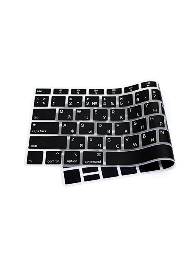 Generic Russian Letter Printed Keyboard Skin For MacBook Air 13.3-Inch (2018) Black  - Image 1