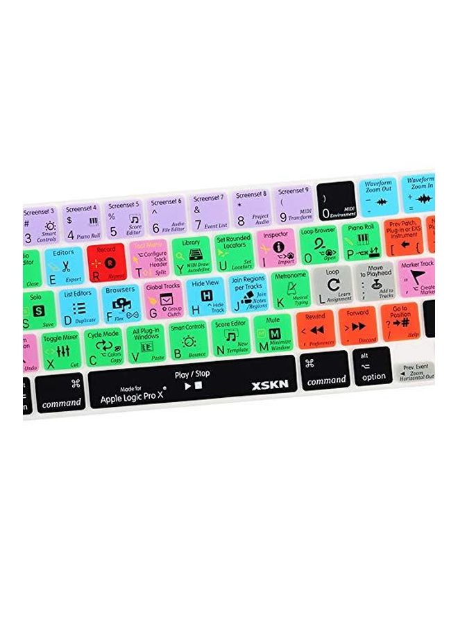 Generic - Protective Keyboard Skin For Apple Logic Pro X/MacBook Pro A2141 16-Inch Red/Yellow/Green - Image 1