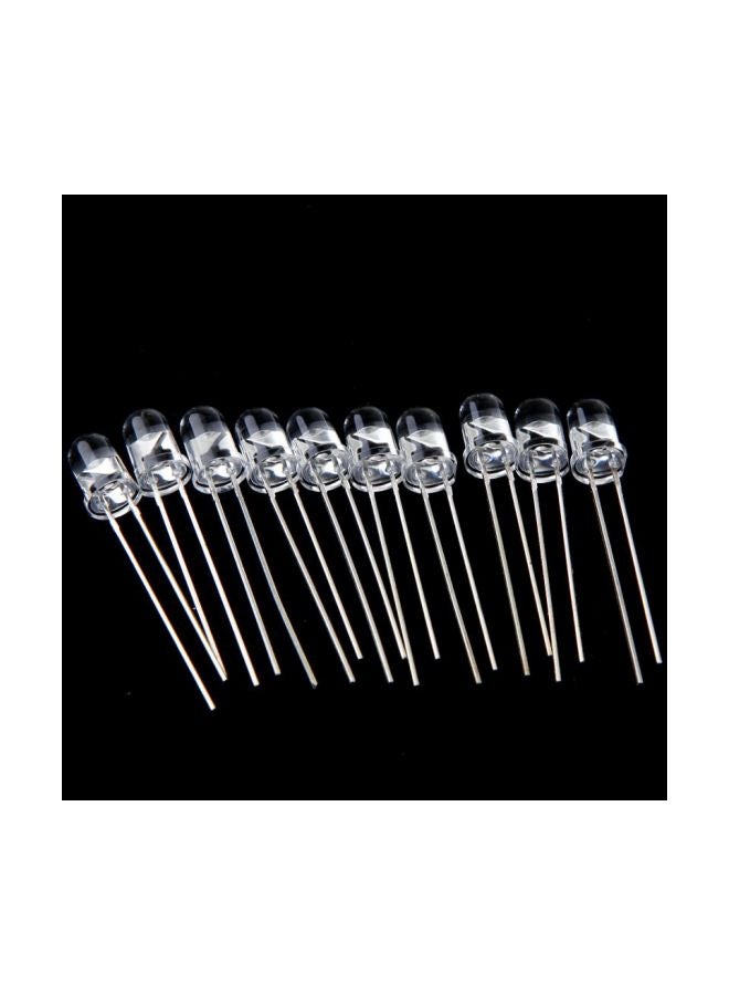 مجموعة صمامات إضاءة LED بالأشعة تحت الحمراء مكونة من 10 قطع شفاف/فضي 5.5Ø³Ù†ØªÙŠÙ…ØªØ± - Image 3