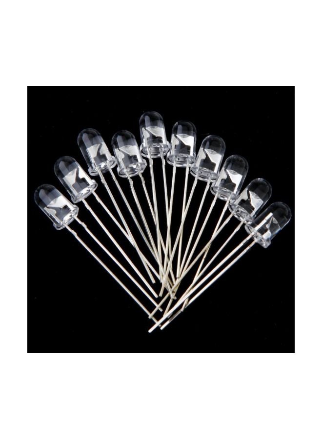 مجموعة صمامات إضاءة LED بالأشعة تحت الحمراء مكونة من 10 قطع شفاف/فضي 5.5Ø³Ù†ØªÙŠÙ…ØªØ± - Image 2