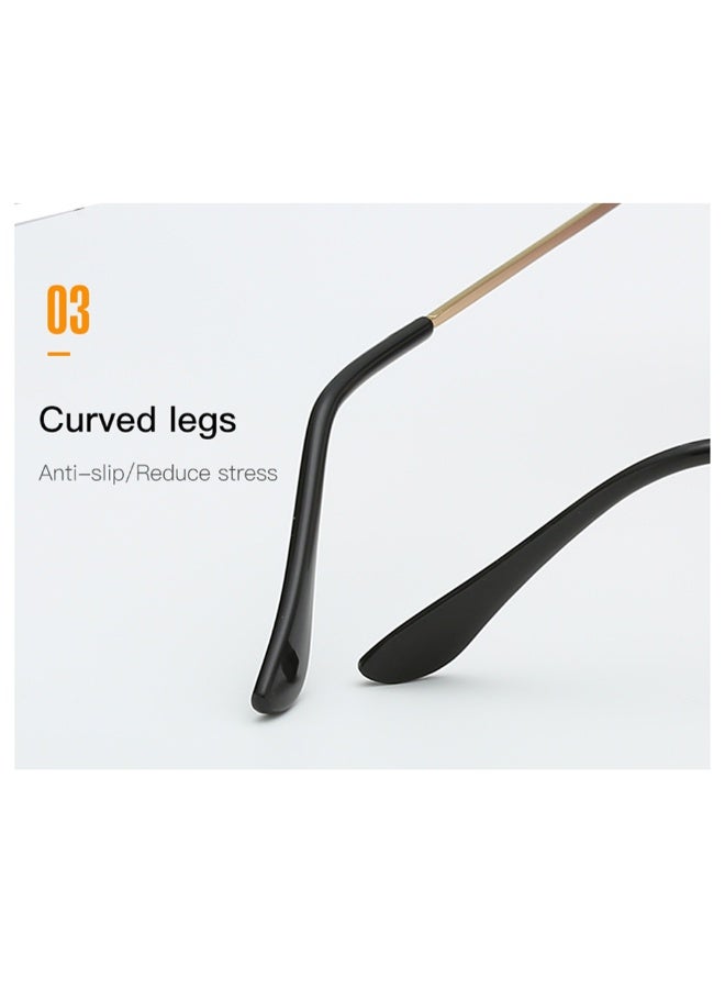 Fashionable Rimless Metal Frame Sunglasses - Image 3