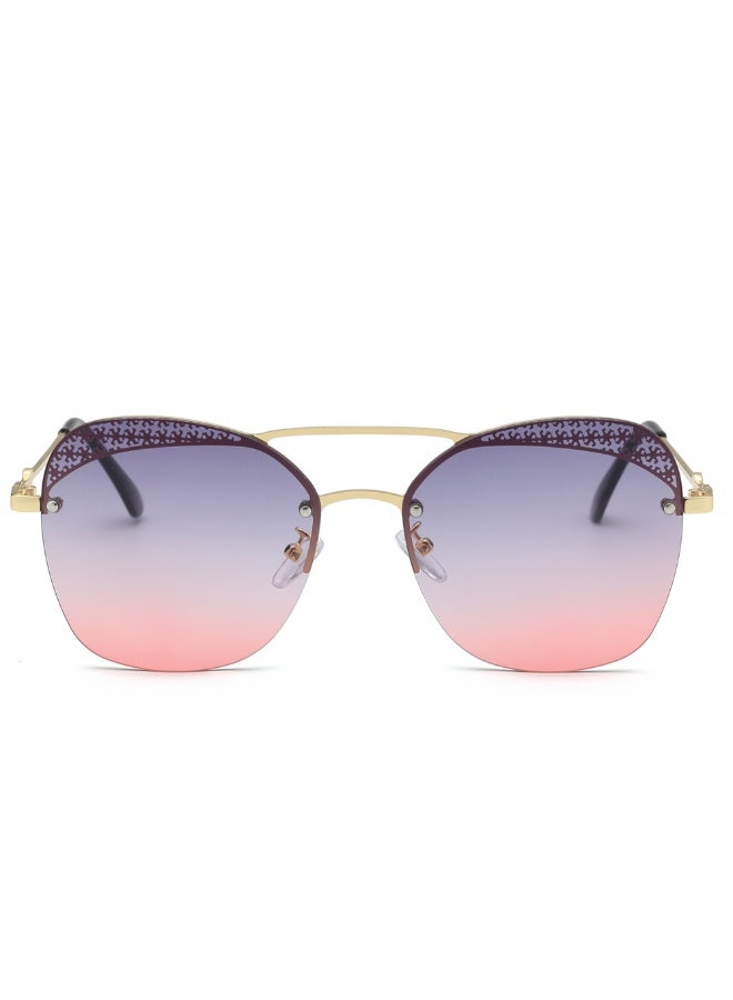 Fashionable Rimless Metal Frame Sunglasses - Image 2