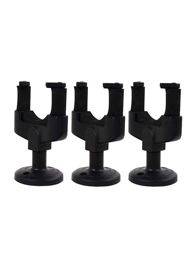 MIKE Pack Of 3 Guitar Wall Mount Auto Lock Hanger - Image 1