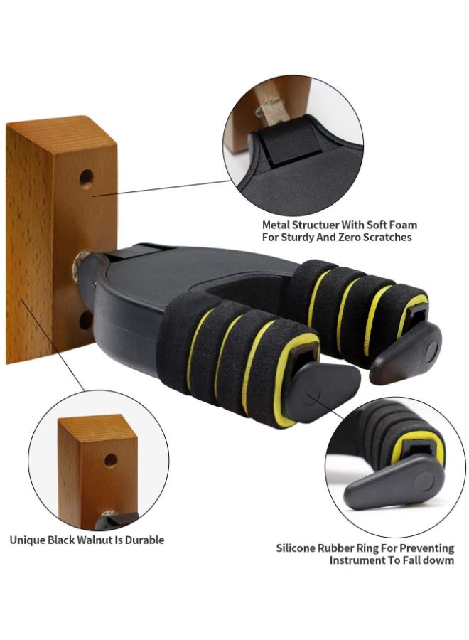 MIKE Guitar Hanger Wall Mount Auto Lock Hook Bracket - Image 4