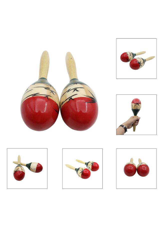 Generic - Pair Of Wooden Maracas Rumba Shakers Rattle - Image 1
