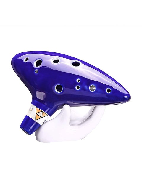 12-Hole Alto C Zelda Ocarina Flute With Display Stand