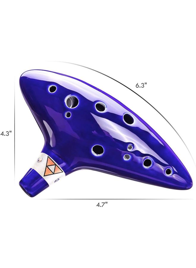 12-Hole Alto C Zelda Ocarina Flute With Display Stand