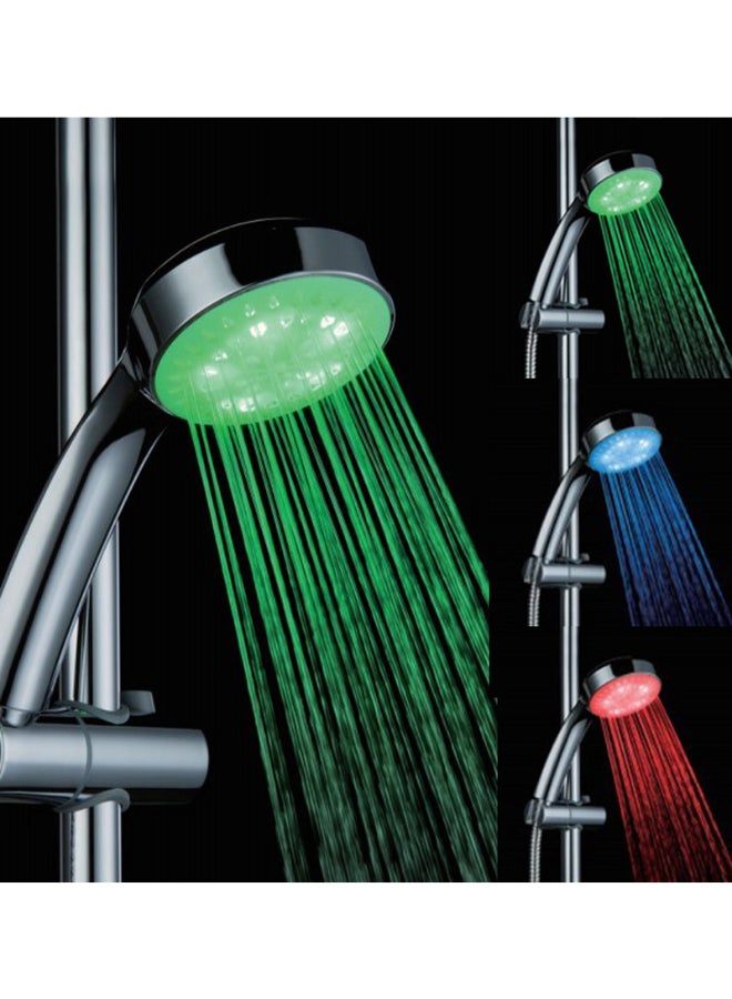 رأس دش بإضاءة LED متغيرة الألوان فضي 22سم - Image 3
