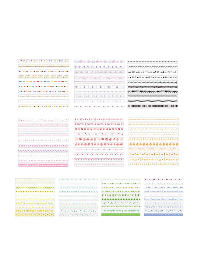 Generic 10 Rolls Washi Tape Set Multicolour 