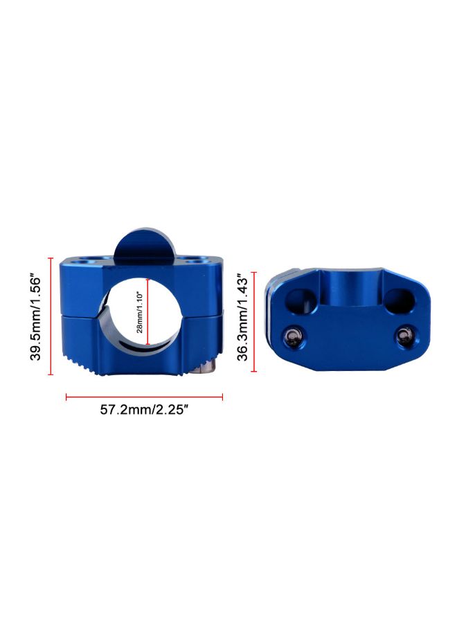 Generic 2-Piece Motorcycle Handlebar Riser Clamp Adapter  - Image 3