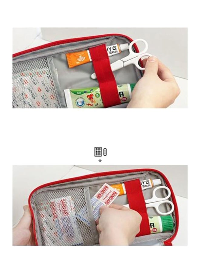 First Aid Kit Bag Red 23x13x7.5centimeter 