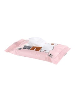 Miniso We Bare Bears Odorless Mild Wipes Value Box 10 Packs x 8 Sheets, 80 Sheets  - Image 1