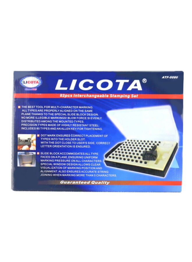 LICOTA 82-Piece Inter Changeable Stamp Set Black/Yellow  - Image 2