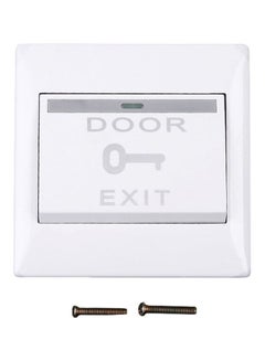 Door Exit Push Button White/Black 8.5cm