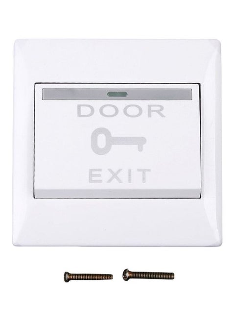 Door Exit Push Button White/Black 8.5cm