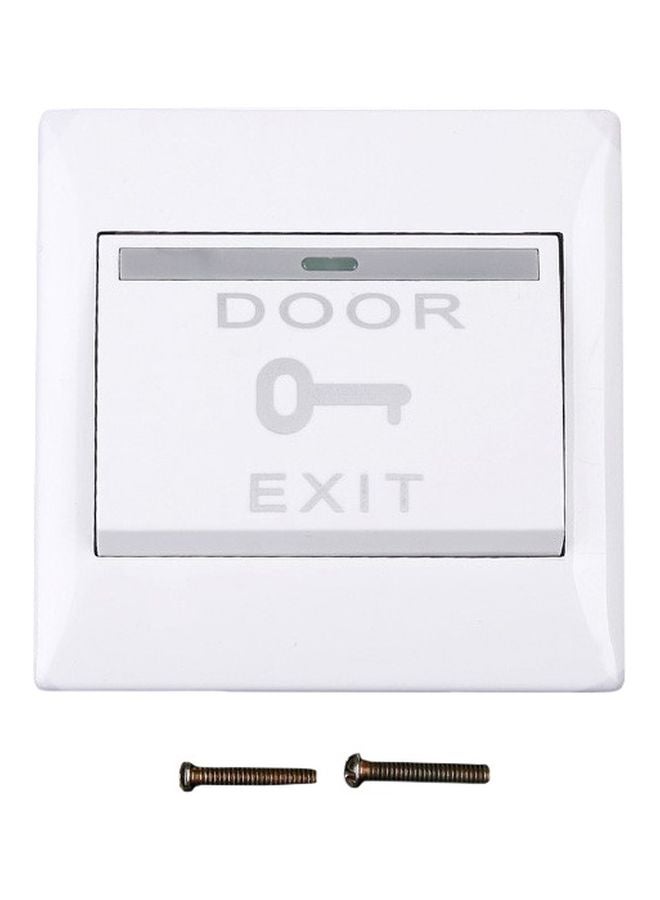 Generic - Door Exit Push Button White/Black 8.5cm - Image 1