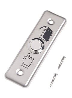 Stainless steel Door Exit Push Button Silver/Black 9x2.5cm