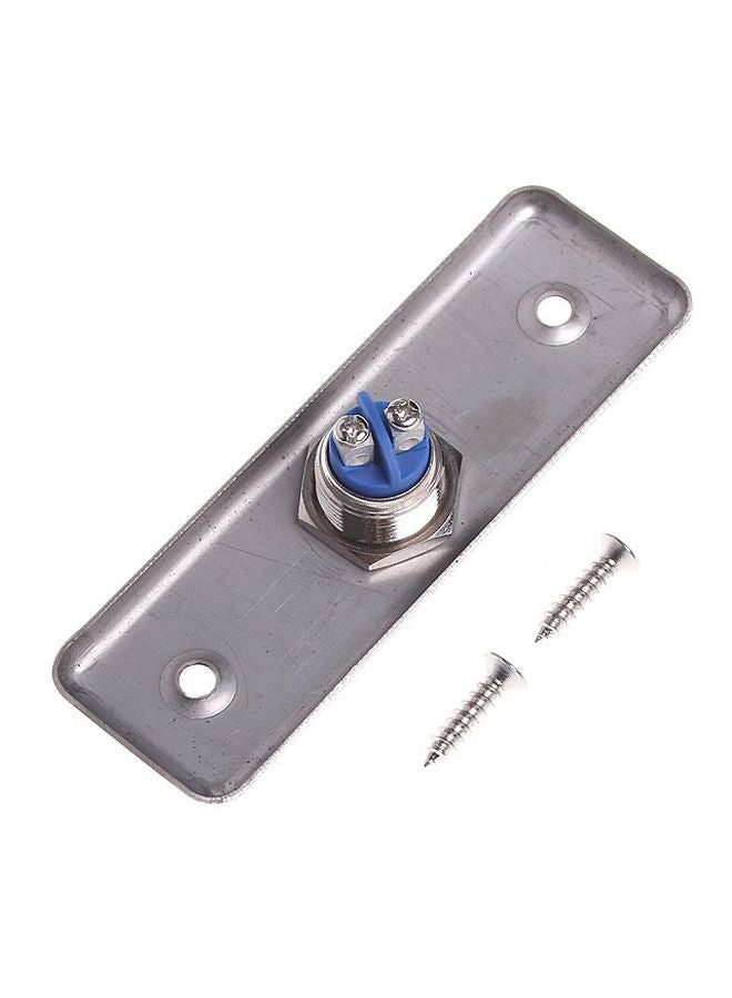 Generic - Stainless steel Door Exit Push Button Silver/Black 9x2.5cm - Image 1
