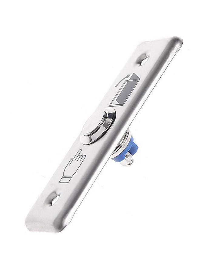 Generic - Stainless steel Door Exit Push Button Silver/Black 9x2.5cm - Image 1