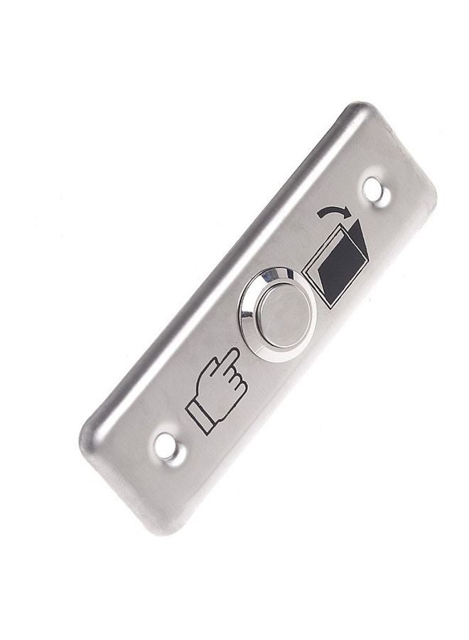 Generic - Stainless steel Door Exit Push Button Silver/Black 9x2.5cm - Image 1
