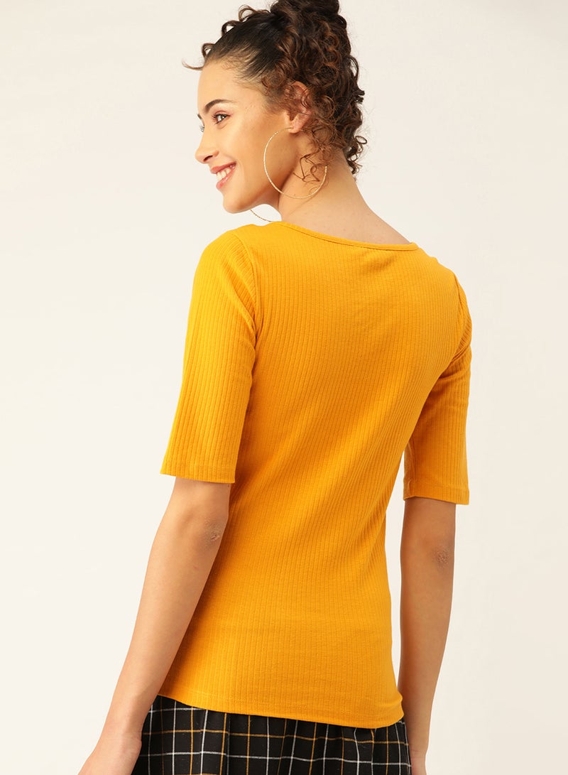 DressBerry Striped T-Shirt Yellow  - Image 2