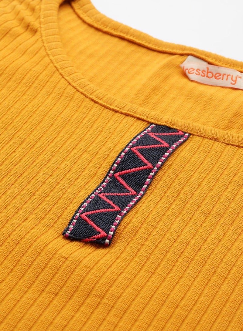 DressBerry Striped T-Shirt Yellow  - Image 5