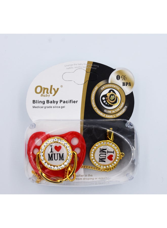Love Flag Bling Baby Pacifier - Image 3