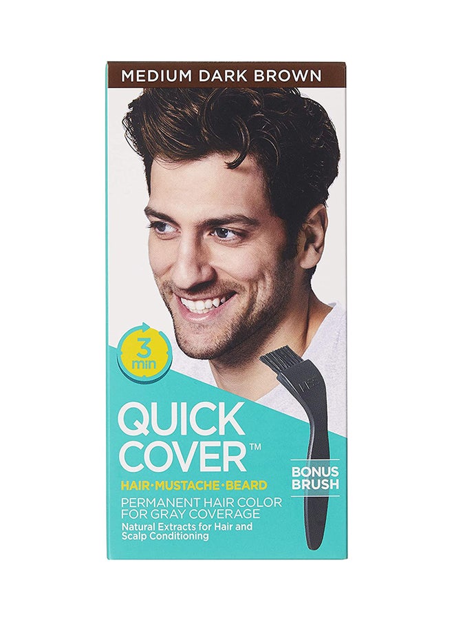 KISS Quick Cover Hair Color Medium Dark Brown 150grams  - Image 1
