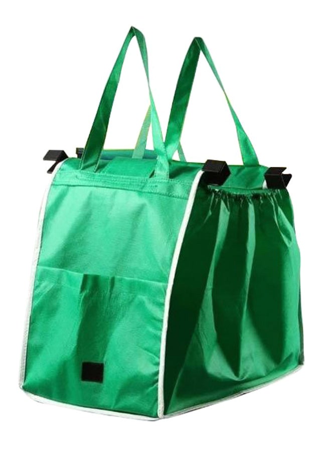 Reusable Large Clip-To-Cart Grocery Shopping Bag Green  - Image 1