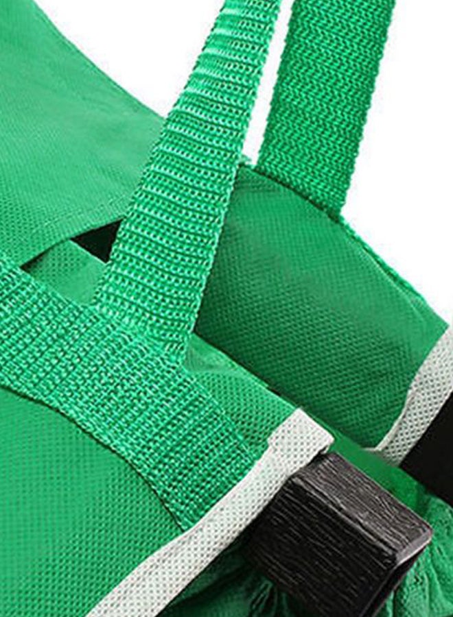 Reusable Large Clip-To-Cart Grocery Shopping Bag Green  - Image 3