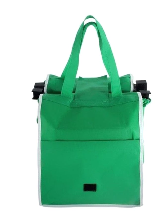 Reusable Large Clip-To-Cart Grocery Shopping Bag Green  - Image 4