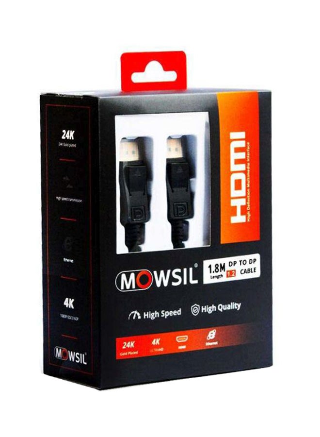 MOWSIL DP To DP Cable Black - Image 4