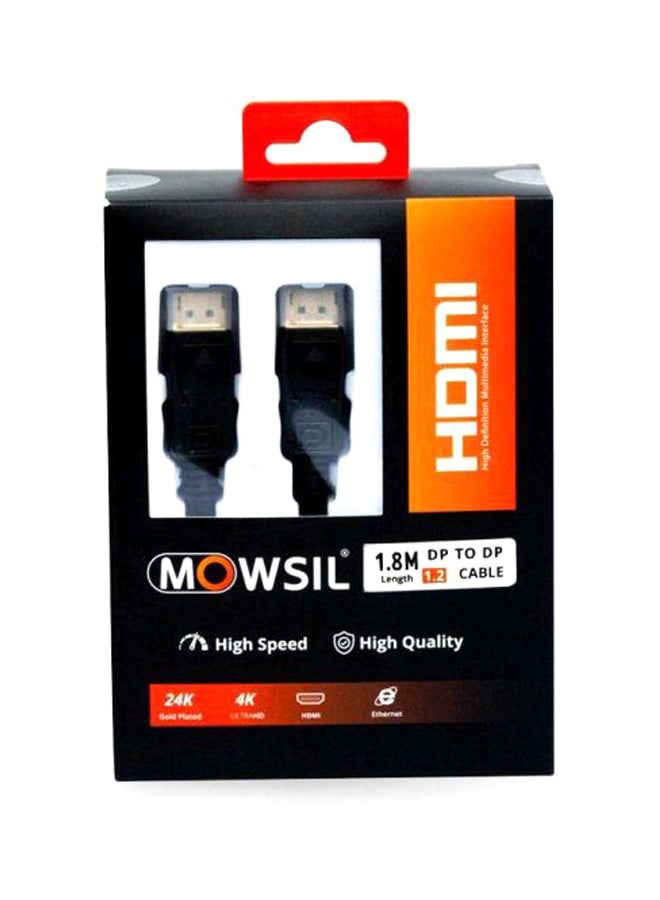 MOWSIL DP To DP Cable Black - Image 3