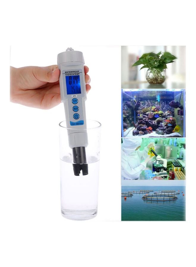 3-In-1 Digital Water Testing Meter White 21cm - Image 2