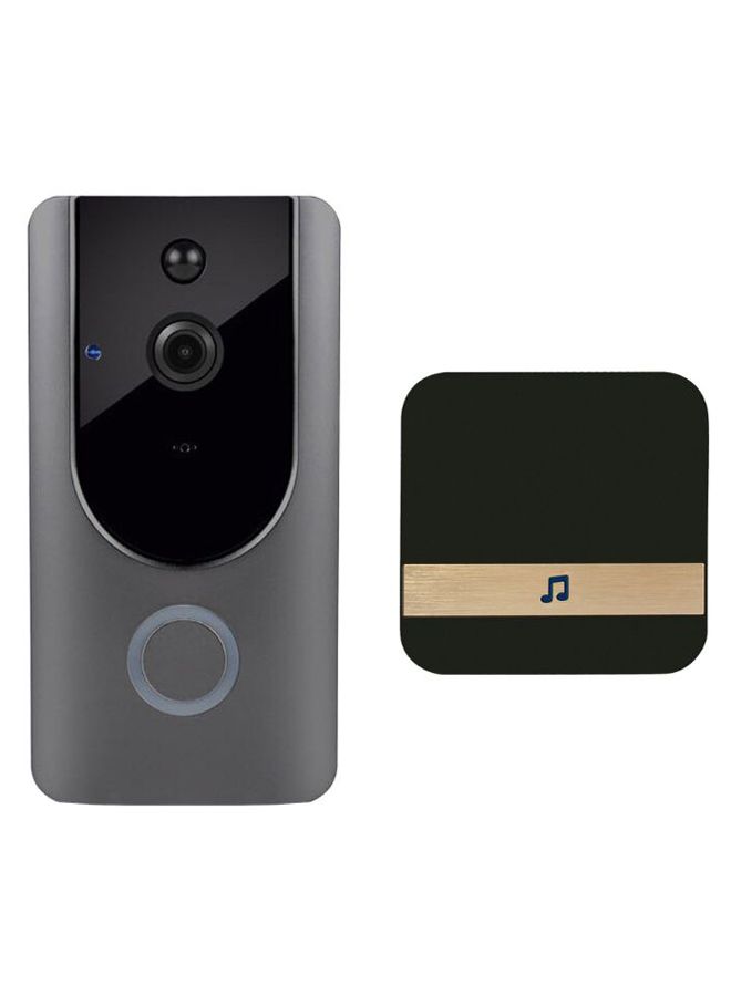 Generic Smart Wireless WiFi Security Video Door Bell Black/Grey 17cm  - Image 1