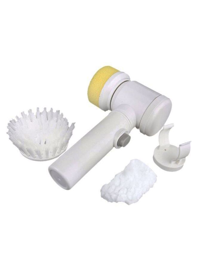 5-In-1 Portable Handheld Electric Cleaning Brush White/Yellow 22.5cm - Image 1